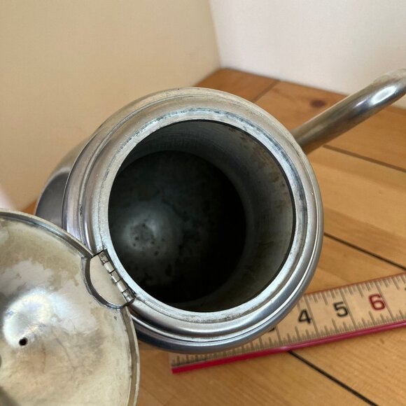 Royal Holland Daalderop Pewter Coffee Pot with Lid Wood Thorn Handle *Dented - Picture 7 of 9